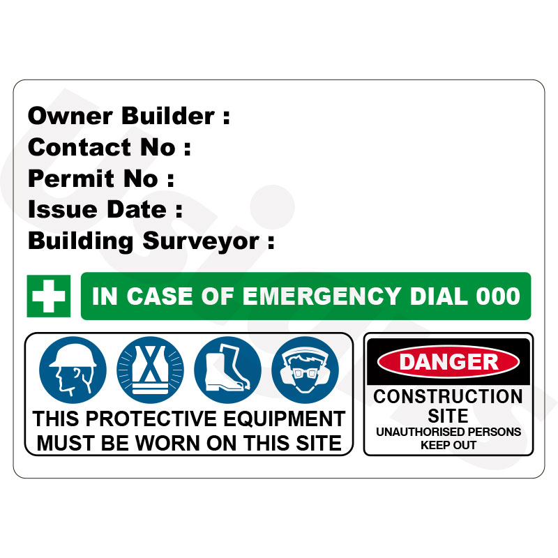 Owner Builder Sign Detailed Signs - Signage & Printing | Neon Signage ...