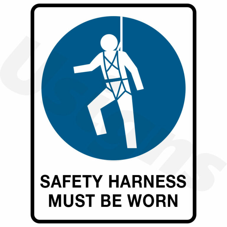 Safety Harness Must Be Worn Signs - Signage & Printing | Neon Signage ...